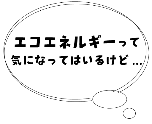 エコエネルギーって気にはなっているけど・・・・